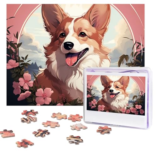 Design Name Puzzles 500 Teile Personalisierte Puzzles Fotos Puzzles mit Aufbewahrungstasche Herausforderndes Bilderpuzzle für Erwachsene Home Decor Hochzeit (51,8 x 38,1 cm) von PMQAGNKSMQ