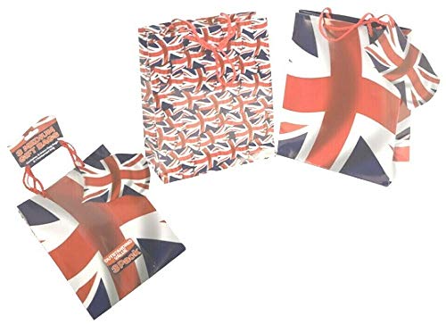 Geschenktüte mit Union Jack-Motiv, mittelgroß, 3 Stück von PMS International