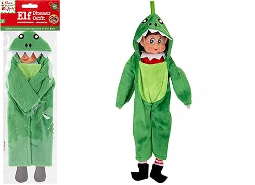 PMS Elfen benehmen sich schlecht Elf Puppe Dress Up Outfit Weihnachten Neuheit Zubehör Dinosaurier Kostüm von PMS