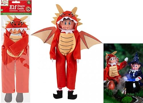 PMS Elfen benehmen sich schlecht Elfen Puppe Dress Up Outfit Weihnachten Neuheit Zubehör Drachen Kostüm von PMS