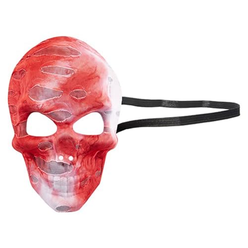 PMS Rote Vollgesichtsmaske mit blutigem Verband (1 Stück) - gruseliges, realistisches Design, perfektes Accessoire für Halloween-Partys, Veranstaltungen, Spukhaus-Spaß und mehr von PMS