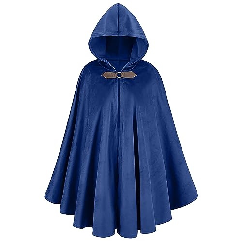 PODOLIXIA Umhang Unisex mit Kapuze Halloween Kostüm Retro Lang Cape Vampir Hexen Jedi Hooded Cosplay Umhang Fasching Maskerade, Party, Cosplay-Kostüme Gothic Steampunk Faschingskostüme für Erwachsene von PODOLIXIA