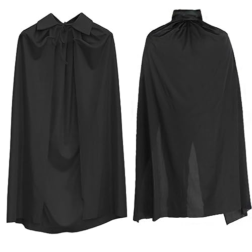 PODOLIXIA Umhang Unisex mit Kapuze Halloween Kostüm Retro Lang Cape Vampir Hooded Cosplay Doppel Umhang Fasching Maskerade, Party, Cosplay-Kostüme Steampunk Gothic Faschingskostüme für Erwachsene von PODOLIXIA