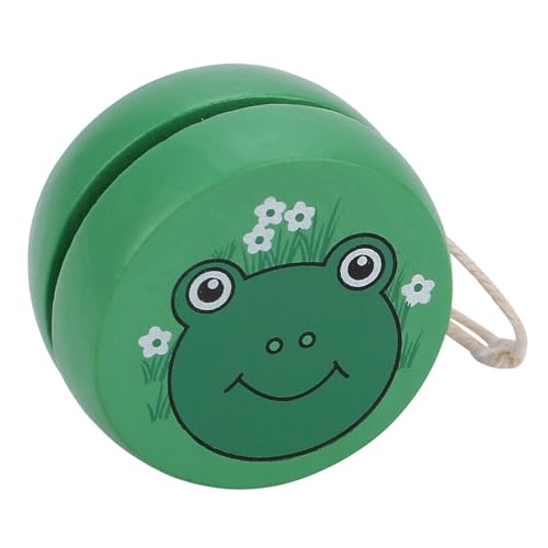 Holz-Yo-Yo-Ball, Niedliche Cartoon-Farbe, Kleine Holz-Yo-Yos, Früherziehung, Lehrspielzeug für Kinder (Frosch) von POENVFPO