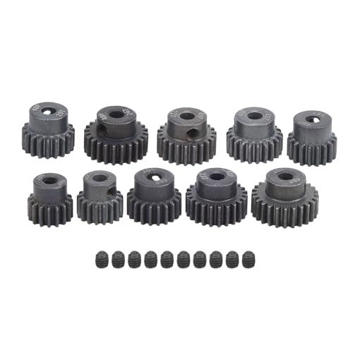 POENVFPO 10-teiliges RC-Motorgetriebe, 16T 25T 48P Stahlritzelsatz für 1/8 1/10 Bürstenlose Motoren Ersatzteile von POENVFPO