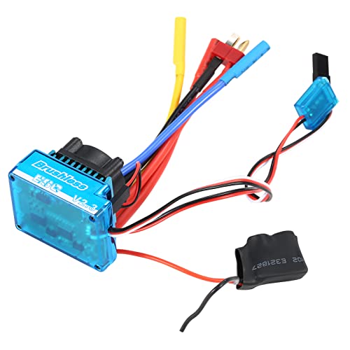 POENVFPO 120A RC Car ESC, Bürstenloser Elektrischer Geschwindigkeitsregler, Programmierbarer Wasserdichter RC ESC für 1/8 1/10 Ferngesteuerte Auto-Bootsteile von POENVFPO