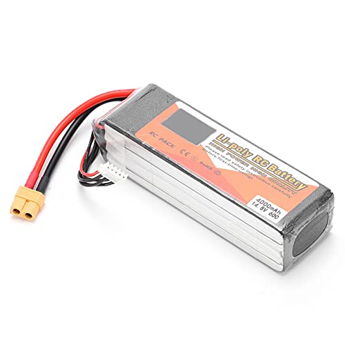 POENVFPO 14,8 V 4000 MAh 4S 60C RC Lipo-Akku mit XT60-Stecker für RC-Auto-Boot-Hubschrauber-Drohne von POENVFPO