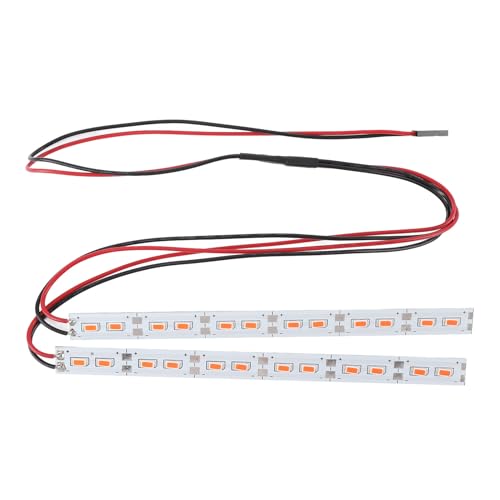 POENVFPO 24 LEDs Aluminium -Legierung RC Chassis Light Bar für 1:10 1: 8 -Skala -Modellauto, Helles Dekoratives Auto Licht mit Stützrennsport Tag und Nacht (Rot) von POENVFPO