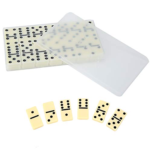 POENVFPO 28-teiliges DIY-Spielzeug aus Holzklötzen, Interaktives Pädagogisches Domino-Brettspiel-Spielzeugset für Zur Entwicklung der Hand-Auge-Koordination, mit Aufbewahrungsbox von POENVFPO