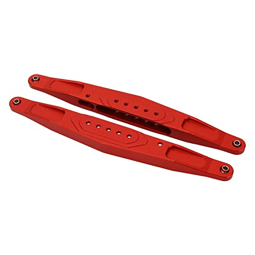 POENVFPO 2PCS 1/10 RC Längslenker, Hochfestes, Leichtes Hinteres Unteres Längslenker-Set aus Aluminiumlegierung für Losi Rey Hammer Rey (Rot) von POENVFPO