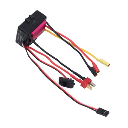 POENVFPO 35A ESC, Aluminiumlegierung, Kunststoff, Bürstenloser ESC, Elektronischer RC-Geschwindigkeitsregler für 1/14, 1/16, 1/18 RC-Auto oder Boot von POENVFPO