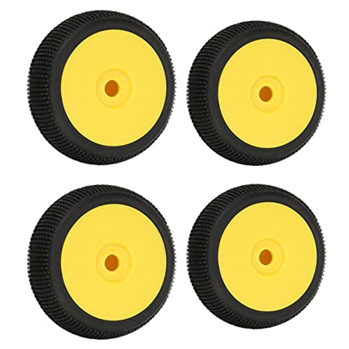 POENVFPO 4 Stück 1/8 -Offroad-Reifen, 17-mm-Sechskant-RC-, Vorder- und Hinterreifen und für 1:8-Offroad-Autos, Ideal für Losi, Badlands (Yellow) von POENVFPO