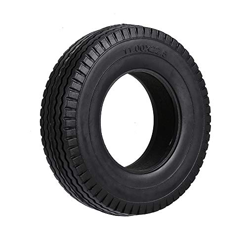 POENVFPO 4 Stück Gummireifen, 85 Mm Durchmesser, 20 Mm Breite, 44 Mm Innendurchmesser, für 1/14 Traktor-LKW, Schwarz (Black) von POENVFPO