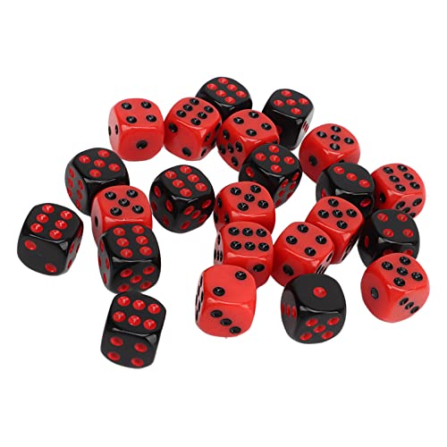 POENVFPO 48pcs wasserdichte Schwarze und Rote Kunststoff -Tischspiel -Würfel für Club Bars Party, Langlebige und Praktische Sechsseitige Würfel für Brettspiele und Mini -Spiele POENVFPO 48pcs wasserdichte Schwarze und Rote Kunststoff -Tischspiel -Würfel für Club Bars Party, Langlebige und Praktische Sechsseitige Würfel für Brettspiele und Mini -Spiele von POENVFPO