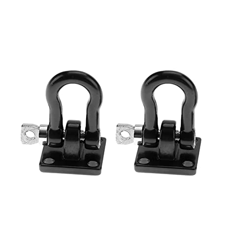 POENVFPO 4PCS RC Lock Catch, U-förmige RC Anhänger Schnalle Metall Abschleppbügel Lock Catch für RC Climbing Crawler Car (Black) von POENVFPO