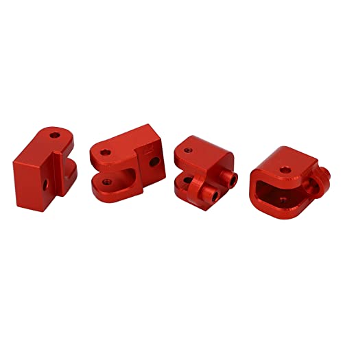 POENVFPO 4PCS RC Spurstangenhalterung, RC Spurstangenhalterung Basis Aluminiumlegierung RC Spurstangenhalterungsset für 1/10 Ferngesteuertes Auto (Rot) von POENVFPO