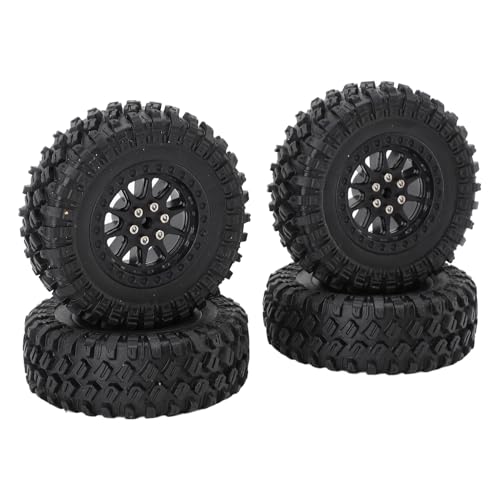 POENVFPO 4pcs RC -Autoreifen, Gummi -Radreifen Fernbedienungsfahrzeugreifen Ersatz für MN82 (Black) von POENVFPO