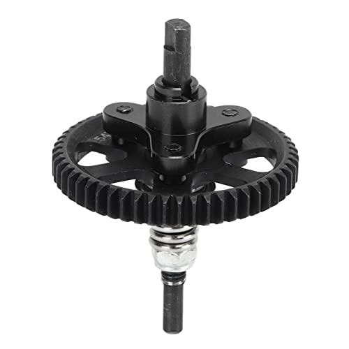 POENVFPO 54T RC Differential-Slipperkupplung, Diff-Getriebe-Stirnrad-Baugruppe, Aluminium-Stahl-Differentialgetriebe-Slipper-Kupplung für 4x4 1/10 RC-Car (Black) von POENVFPO