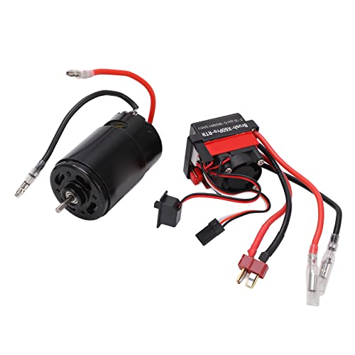 POENVFPO 550 21T Motor 60A Wasserbeständiges Zwei-Wege-Bürsten-ESC-Kit Bürstenmotor-ESC-Combo-RC-Motor für 1/10 RC-Auto-Upgrade-Teile von POENVFPO