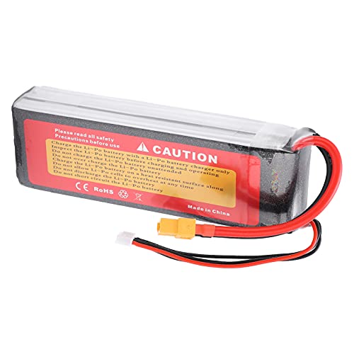 POENVFPO 6000 MAh RC-Lithium-Akku, 3S 11,1 V 45 C LiPo-Akku mit XT60-Stecker, Große Kapazität, LiPo-Akku für RC-Auto, Boot, Flugzeug von POENVFPO