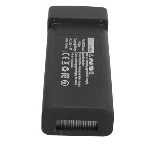 POENVFPO 7,4 V 3000 MAh Drohnen-Lithiumbatterie, Kunststoffgehäuse Drohnenbatterie Leichte Drohnen-Lithiumbatterie für LYZRC L800 PRO2 (Black) von POENVFPO