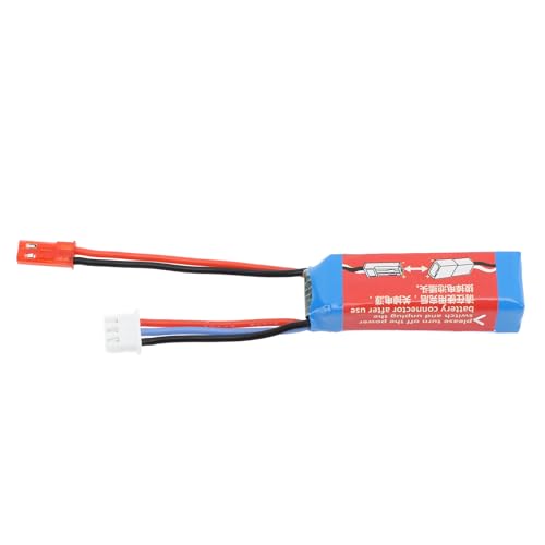 POENVFPO 7,4 V 400 MAh 20 C RC-Car-Lithiumbatterie für WLTOYS 1/28 K969, K989 mit JST-Ausgangsstecker, Geeignet für die Meisten RC-Cars von POENVFPO