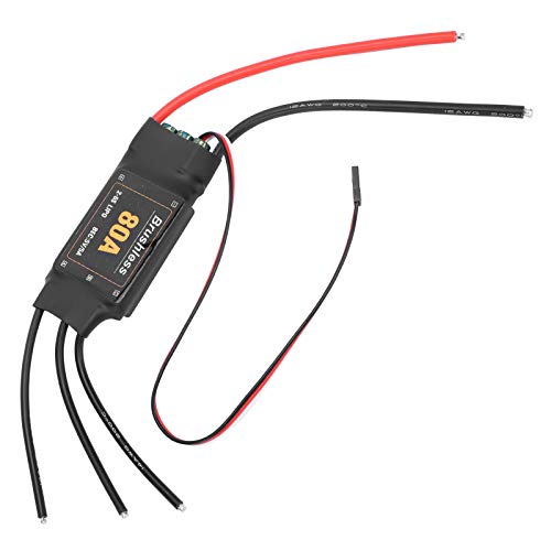 POENVFPO 80A Bürstenloser ESC, Elektronisches Geschwindigkeitsregler-Zubehör für RC-Flugzeuge, Flugzeuge und Hubschrauber, Ideal für RC-Hobby-Enthusiasten ((80A)) von POENVFPO