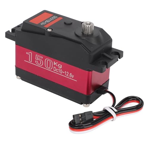 POENVFPO DS51150 Digitalservo 150 Kg, 18 Zähne, Vollmetallgetriebe, IP66 Wasserdicht, mit Servoarm aus Aluminiumlegierung, für 1/5 RC-Cars von POENVFPO