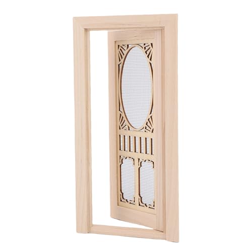 POENVFPO Dollhouse Door, 3.54x0.47x7.28in, Europäischer Stil, Basswood -Handwerk 1:12 Tiny Door, für DIY -Enthusiasten POENVFPO Dollhouse Door, 3.54x0.47x7.28in, Europäischer Stil, Basswood -Handwerk 1:12 Tiny Door, für DIY -Enthusiasten von POENVFPO