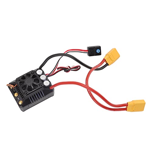 POENVFPO Elektronischer RC-Geschwindigkeitsregler, Aluminiumlegierungskunststoff 160A 8S RC Car ESC-Ersatz mit XT90-Stecker für ZD Racing 1/7 MX 07 MAX6 von POENVFPO