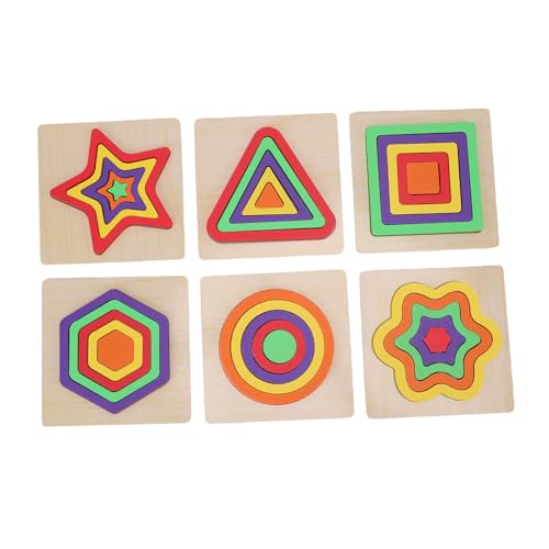 POENVFPO Geometrisches Formspielzeug, Lebendige Farben, 3D-Matching-Board, 30 Prozent, Lernspielzeug für Bildungslern für Kleinkinder Im Alter von 1 Bis 3 Jahren, Sortierer der Vorschulbildung, 6 POENVFPO Geometrisches Formspielzeug, Lebendige Farben, 3D-Matching-Board, 30 Prozent, Lernspielzeug für Bildungslern für Kleinkinder Im Alter von 1 Bis 3 Jahren, Sortierer der Vorschulbildung, 6 von POENVFPO