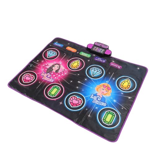 POENVFPO Kids Dance Matte, Interactive Double Player Dancing Pad-Spiel für Familienpartys, Multi-Szenario-Koordinationstrainer, Nicht-Schlupf-Oberflächentechnologie, Faltbares Tragbares Design mit 8 POENVFPO Kids Dance Matte, Interactive Double Player Dancing Pad-Spiel für Familienpartys, Multi-Szenario-Koordinationstrainer, Nicht-Schlupf-Oberflächentechnologie, Faltbares Tragbares Design mit 8 von POENVFPO