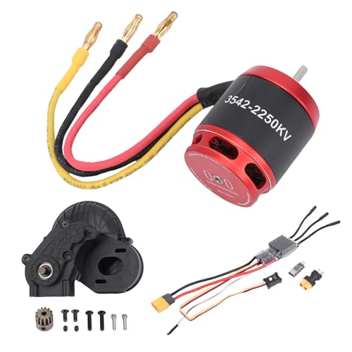 POENVFPO RC -Auto Motor Bürstenloser Outrunner Motor Kit, 2250 KV Hochgeschwindigkeits -ESC mit Getriebe für Axiale SCX10 1/10 RC Crawler Car POENVFPO RC -Auto Motor Bürstenloser Outrunner Motor Kit, 2250 KV Hochgeschwindigkeits -ESC mit Getriebe für Axiale SCX10 1/10 RC Crawler Car von POENVFPO