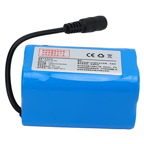 POENVFPO RC-Bootsbatterie, 7,4 V, 12000 MAh, Wiederaufladbare Lithiumbatterie, Ersatzteile für Hochgeschwindigkeits-Schnellboot-RC-Nistboote von POENVFPO