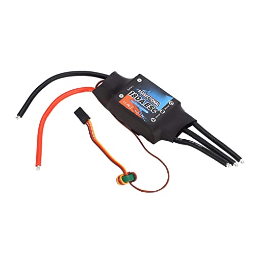 POENVFPO RC Bürstenloser Regler, 2 6S Lipo 5V 3A 180A Bürstenloser Regler, Upgrade-Teile für RC-Auto-Boot-Unterwasserstrahlruder von POENVFPO