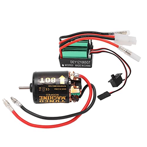 POENVFPO RC-Bürstenmotor-Set, wasserdichte 540-Bürstenmotor-ESC-Kombination für Axial für Scx10 90046 RC-Autos von POENVFPO