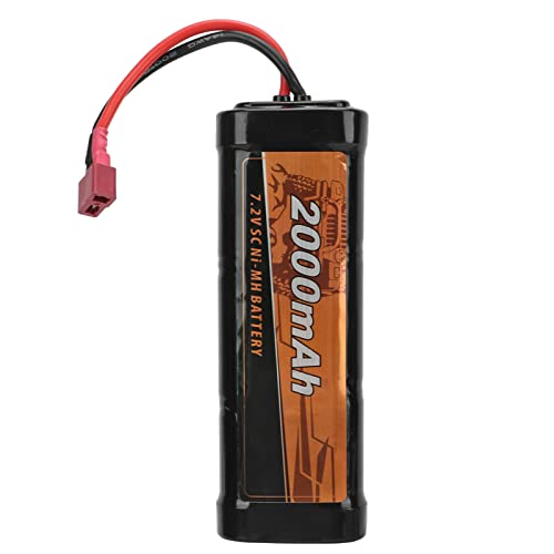 POENVFPO RC-Car-NiMH-Akku, 7,2 V, 2000 MAh, 25 C, RC-Akku mit T-Buchse, Entladung, RC-Car-Akku für 1/10 RC Off-Road-Auto von POENVFPO