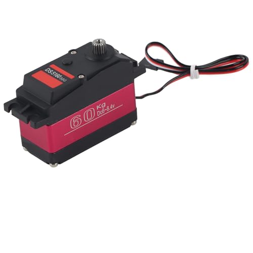 POENVFPO RC DS5160 Digitalservo, CNC-Aluminium-Mittelgehäuse, Voll-Edelstahlgetriebe, Leicht, Große Torsion, Wasserdicht, RC-Car-Digitalservo von POENVFPO