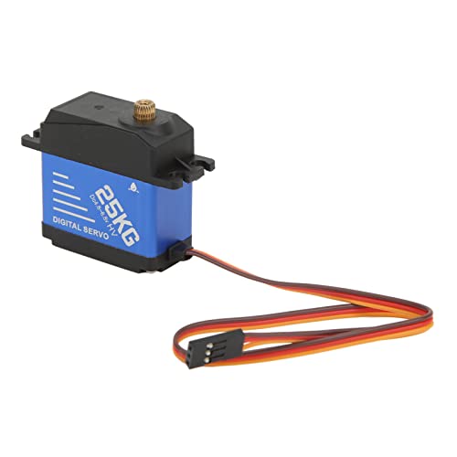 POENVFPO RC Digital Servo, Aluminiumlegierung 25 Kg 25T Wasserdichtes Servo für RC Auto, Schiff, Maschine von POENVFPO