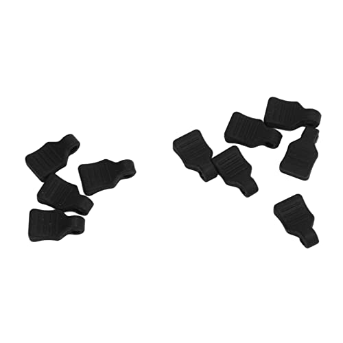 POENVFPO RC-Karosserie-Clips, Silikon-Eisen-RC-Karosserie-Clip-Stifte mit Befestigungshalterung, Schützende RC-Karosserie-Clips für 1/18 RC-Auto (Black) von POENVFPO