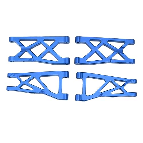 POENVFPO Vorderer und Hinterer Aufhängungsarmsatz aus Aluminiumlegierung, Verschleißfester, Starker RC-Schwingensatz für 1/10 RC-Car (Blue) von POENVFPO