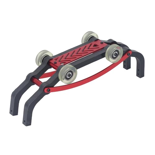 POENVFPO Zusammengebaute Wheelie Bar, Aluminiumlegierung Nylon Wheelie Bar Montage RC Auto Dach Wheelie Bar Ersatzteile für 1/16 16208 16210 16207 RC Car (Rot) von POENVFPO