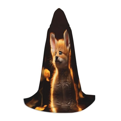 POEZJZW Brauner Fuchsmuster Kapuzenumhang Robe Kostüm Umhang für Erwachsene Männer Frauen Weihnachten Hoodies Umhang Cosplay Kostüme M POEZJZW Brauner Fuchsmuster Kapuzenumhang Robe Kostüm Umhang für Erwachsene Männer Frauen Weihnachten Hoodies Umhang Cosplay Kostüme M von POEZJZW