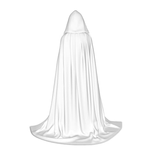 POEZJZW Einfarbiger weißer Kapuzenumhang mit Kapuze, Umhang für Erwachsene, Herren, Damen, Weihnachten, Kapuzenumhang, Cosplay-Kostüme, Größe M POEZJZW Einfarbiger weißer Kapuzenumhang mit Kapuze, Umhang für Erwachsene, Herren, Damen, Weihnachten, Kapuzenumhang, Cosplay-Kostüme, Größe M von POEZJZW