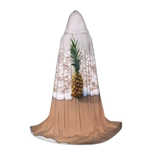 POEZJZW Kapuzenumhang mit Ananas am Strand, für Damen, Herren, Halloween-Kostüm, Maskerade, Cosplay, Kostüm, Weihnachten, Party, Robe, Größe S POEZJZW Kapuzenumhang mit Ananas am Strand, für Damen, Herren, Halloween-Kostüm, Maskerade, Cosplay, Kostüm, Weihnachten, Party, Robe, Größe S von POEZJZW
