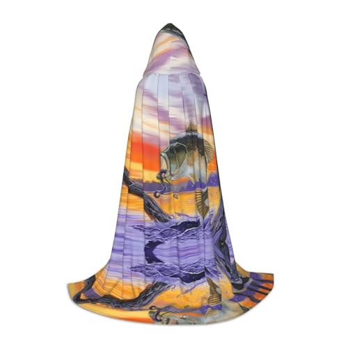 POEZJZW Kapuzenumhang mit Barsch-Fisch-Muster, für Damen und Herren, Halloween-Kostüm, Maskerade, Cosplay, Kostüm, Weihnachten, Party, Robe, Größe M POEZJZW Kapuzenumhang mit Barsch-Fisch-Muster, für Damen und Herren, Halloween-Kostüm, Maskerade, Cosplay, Kostüm, Weihnachten, Party, Robe, Größe M von POEZJZW