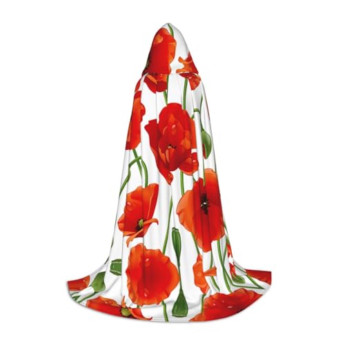 POEZJZW Kapuzenumhang mit Blumenmuster, Teenager, für Damen und Herren, Halloween-Kostüm, Maskerade, Cosplay, Kostüm, Weihnachten, Party, Robe, Größe S POEZJZW Kapuzenumhang mit Blumenmuster, Teenager, für Damen und Herren, Halloween-Kostüm, Maskerade, Cosplay, Kostüm, Weihnachten, Party, Robe, Größe S von POEZJZW