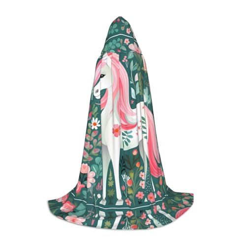 POEZJZW Kapuzenumhang mit Einhorn mit rosafarbenem Haarmuster, Umhang für Erwachsene, Herren und Damen, Weihnachts-Kapuzenpullover, Umhang, Cosplay-Kostüme, Größe L POEZJZW Kapuzenumhang mit Einhorn mit rosafarbenem Haarmuster, Umhang für Erwachsene, Herren und Damen, Weihnachts-Kapuzenpullover, Umhang, Cosplay-Kostüme, Größe L von POEZJZW