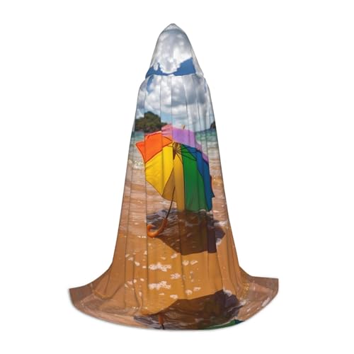 POEZJZW Kapuzenumhang mit Sonnenschirm am Meer, für Erwachsene, Herren, Damen, Weihnachts-Kapuzenpullover, Umhang, Cosplay-Kostüme, Größe S POEZJZW Kapuzenumhang mit Sonnenschirm am Meer, für Erwachsene, Herren, Damen, Weihnachts-Kapuzenpullover, Umhang, Cosplay-Kostüme, Größe S von POEZJZW