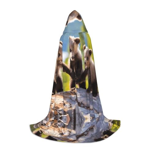 POEZJZW Kapuzenumhang mit drei Bären, Spielmuster, Umhang für Erwachsene, Herren, Damen, Weihnachten, Kapuzenumhang, Cosplay-Kostüme, Größe M POEZJZW Kapuzenumhang mit drei Bären, Spielmuster, Umhang für Erwachsene, Herren, Damen, Weihnachten, Kapuzenumhang, Cosplay-Kostüme, Größe M von POEZJZW